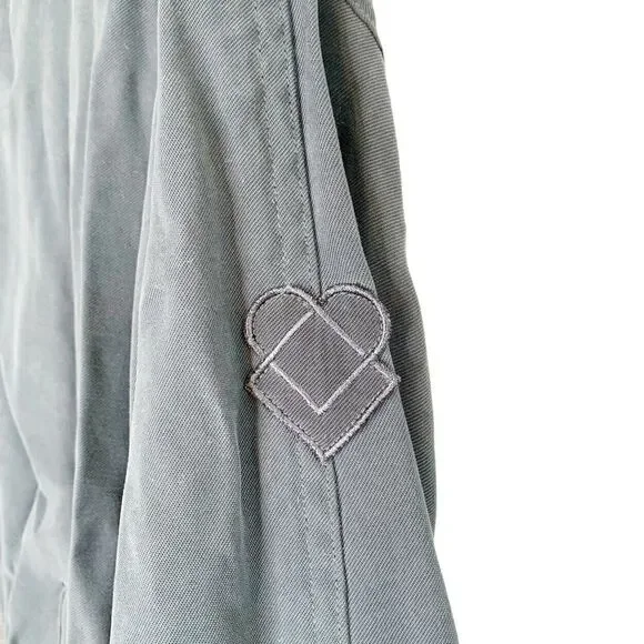 Liebeskind Berlin Women’s Grey Twill- Collar Bomber Jacket Size Small